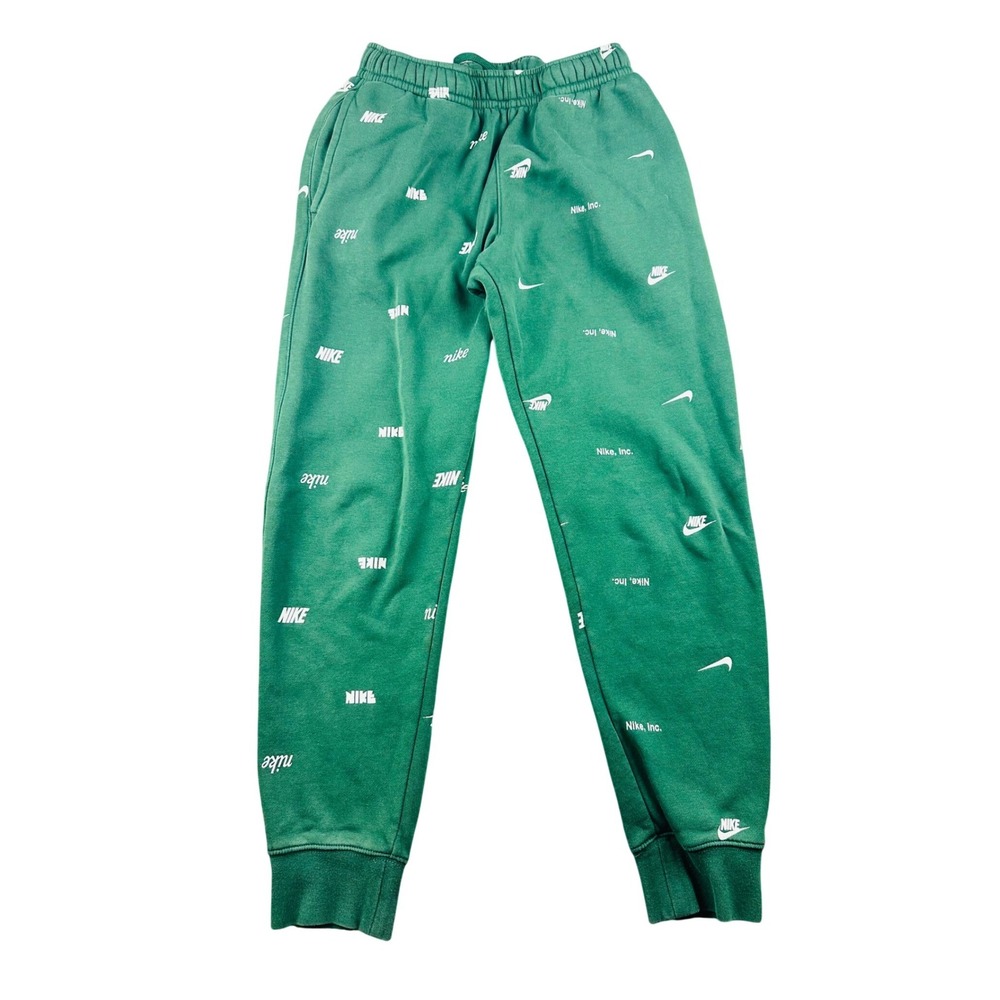 Nike Sportswear Club Fleece Joggers Men S Green Tapered Allover Print Activewear